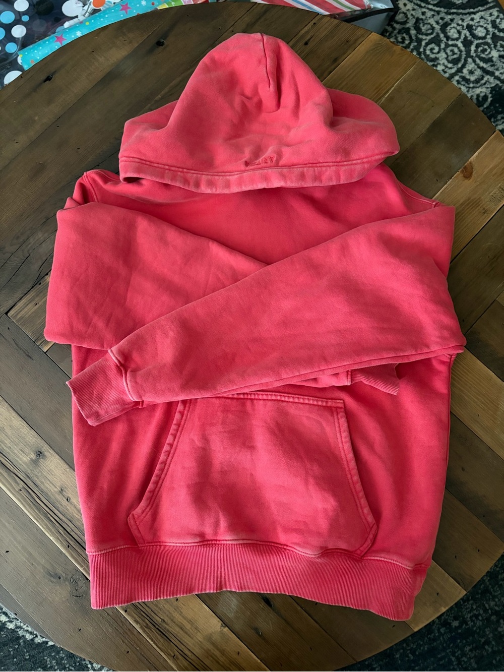 Aritzia Coral Pink Hooded Sweatshirt